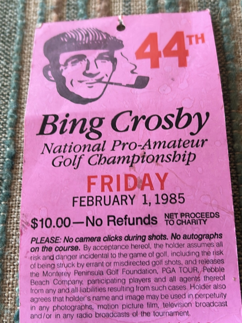 Golf Championship Event Ticket - Pink